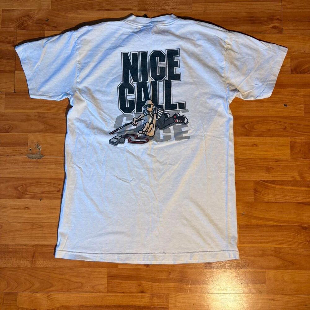 Vintage No Fear Nice Call Sports Graphic T Shirt Skater Tee Size L 90s Retro